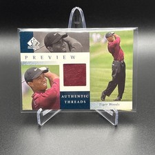 2001 SP Authentic Preview Tiger Woods Authentic Threads #TW-AT (MEM, RC) Rare picture