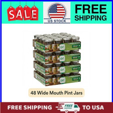 (4 pack) Ball, Glass Mason Jars with Lids & Bands, Wide Mouth, Clear, 16oz, 12Ct picture