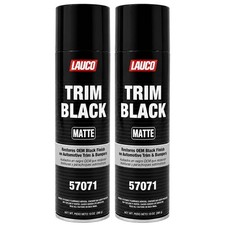 LAUCO Trim Black Matte 13 oz, Automotive Aerosol Spray Paint Can, Black picture
