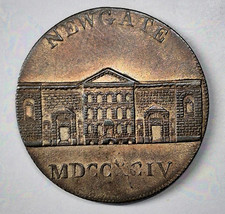 1794 England Middlesex Kempson's Newgate Prison Halfpenny Conder Token D&H-393 picture