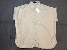 Quince  Women’s Ivory Vintage Wash Tencel Camp Shirt Summer Minimalist Large NWT picture