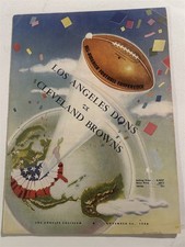 1948 LOS ANGELES DONS Cleveland Browns Prog OTTO GRAHAM Lou GROZA Masini AAFC picture