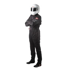 RaceQuip 110005RQP 110 Series 1-Piece Fire Suit, SFI-1, Black, L picture