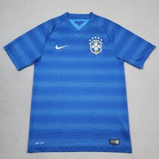 Nike Brazil 2014 World Cup Away Soccer Jersey Blue Men’s Medium 575282-493 Shirt picture