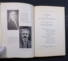 Scarce A Debate On The Theory Of Relativity 1st ed Very Good in Good DJ picture