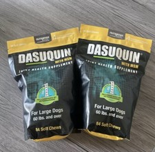 2x Nutramax DASUQUIN MSM Joint Health Supplement Large Dogs 84 Soft Chews 2027+ picture