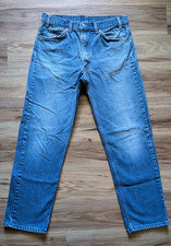 Vtg Levis 505 Orange Tab Jeans Made in USA 32x29 Distressed Medium Wash 80s 90s picture