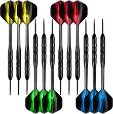 Darts Metal Tip Set, 12 Pack Steel Tip Darts Darts Set 24Grams Professional Meta picture