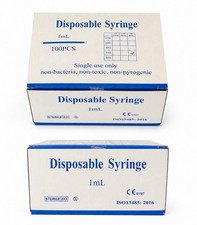 Syringes 100-Pack, Individually wrapped, sterile and disposable. picture