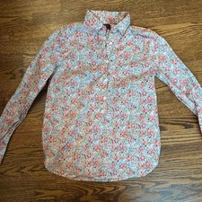 J.Crew Liberty Fabric Floral Button Down Blouse | Size 4P (Petite) picture