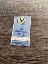 1990 NFL Debuts: Tony Siragusa Jeff George Colts @ Bills 9/9 Ticket Stub NFL picture