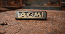 Antique AGM Initial Bar Pin 1.75″ | Early Industrial / Organization Badge picture