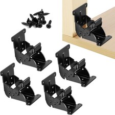 4 Pack Folding Brackets Self Lock Hinge With Screws For Folding Table Legs New picture