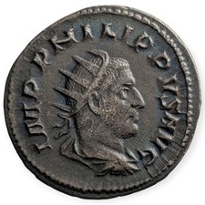 Philip I The Arab 244-47 AD AR Antoninianus Aqvitas Avgg Roman Empire Coin 6B picture
