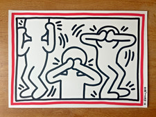 Keith Haring original drawing Foundation Seals 1988 picture