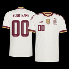 Custom Retro Spanish Soccer White Jersey, Vintage Champions Football Fan Printed picture