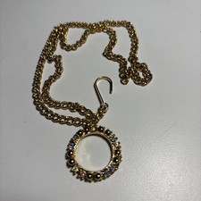 Vintage Crystal Brooch On Chain picture