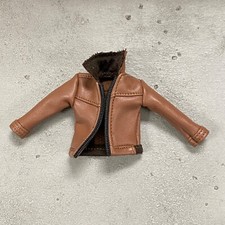 PB-JKT-RH2: 1/12 Brown Faux Leather Jacket for 6