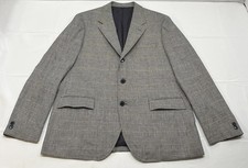 J Crew Blazer 44R Kenmare Cotton Linen Blend Houndstooth Glen Plaid Sport Coat picture