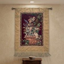 Vintage French Tapestry 3x4 Ft Birds on Tree Wall Hanging Home Decor picture