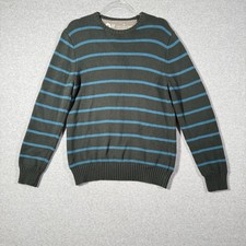 Gap Sweater Mens M Green Blue Striped Crew Neck Pullover Hong Kong Vintage Y2K picture