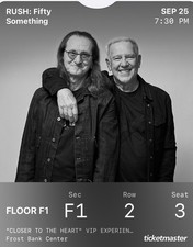 Rush Fifty Something Tour VIP Toiletry Bag, button & Yeti Mug picture