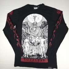 Killstar Loveless Graphic Long Sleeve T-Shirt XS Black Occult Goth Cotton picture