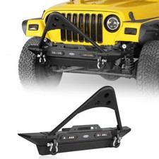 Stinger Bar Front Bumper w/ Winch Plate & Light for 1997-2006 Jeep Wrangler TJ picture