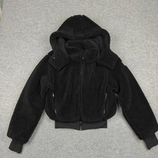 ALO Foxy Sherpa Jacket Black Relaxed Fit Plush Warm picture
