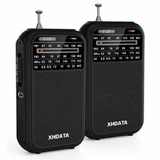 2PACK AM/FM/SW Portable Mini Radios Small Speaker Battery Powered Great Receiver picture