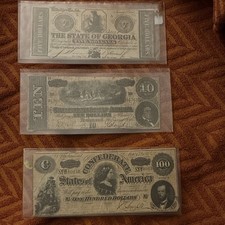 Set Of Confederate Bank Notes picture