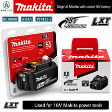2 x Makita BL1860B-2 18V LXT Lithium-Ion 6.0 Ah Battery - New - USA SHIP picture