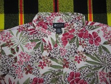 Maggie Barnes Short Sleeve Shirt Floral Print Blouse Top Women's Size 32W picture