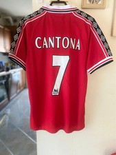 Vintage Manchester United 1996 1997 Home Shirt Cantona 7 Football Jersey picture