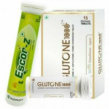 ( Pack of 2 ) Skin Lightening Combo Glutone 1000 with Escor Z -FREE SHIPPING picture