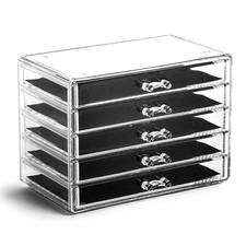BINO THE MANHATTAN SERIES Acrylic Makeup Drawer Organizer- 5 Drawers picture