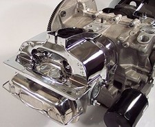 EMPI 9063 VW BUG ENGINE DUAL PORT CYLINDER HEAD SHROUD TIN CHROME picture