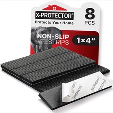 X-Protector Rubber Strip - 8 PCS Non 8 1 x 4 inch (Black Rubber), Black picture