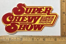 Vintage Super Chevy Show Magazine Logo Decal Toolbox Sticker Hot Rod NHRA Racing picture