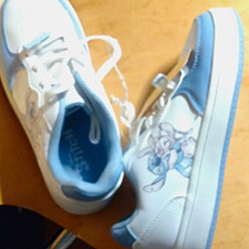 Ground Up Disney Stitch Unisex Kids Low Top Lace-Up Sneakers White/Blue US 2 picture