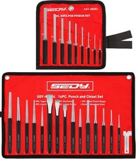 25-Piece Punch and Chisel Set with Roll Pin Punches, Includes Taper, Pin, Center picture