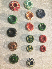 CELLULOID SET OF 15 BUTTONS picture