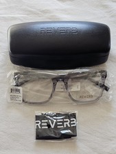 Reverb Men's RVMO5163 Prescription-Ready Eyeglasses w/Case Grey Crystal NWT $127 picture