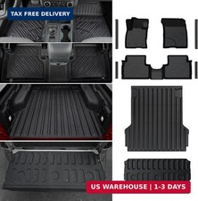 Mabett Truck Bed Mat with Tailgate Mat and Floor Mats with Door Sill Protectors picture