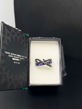 Bomb Party REIGN“Tangled Webs” Dark Violet CZ Hematite Plated Ring RBP7618 SZ 10 picture