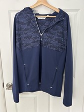 Peter Millar- Weld Navy Camo Hyper Light Half Zip Pullover picture