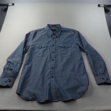 Pendleton Blaine Button Up Shirt Mens Large Blue Long Sleeve Chambray Workwear picture