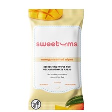 Sweetums Feminine Wipes for Women, Mango Scented 30 Count (Pack of 1), Yellow picture