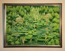 Very Attractive Balinese Painting Signed 23 X 30 3/4 Sulandra Penestanen picture