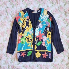 vintage 80s 90s womens nautical sweater picture